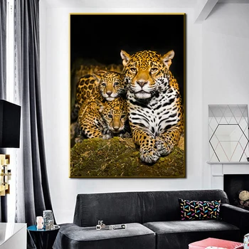 Laukinių Jaguarai su Baby 