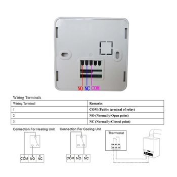 LCD Dujų Katilas Šildymo Temperatūros Reguliatorius Skaitmeninis Savaitinis Programuojamas Termostatas Sienos Montuojamas Thermoregulator su apšvietimu
