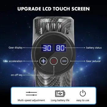 LCD Fasciją Ginklą Nešiojamų rankinių Elektrinių Massager Skausmo Belaidžio Mušamieji Vibracijos Massager Prietaiso Tinkamumo formavimas