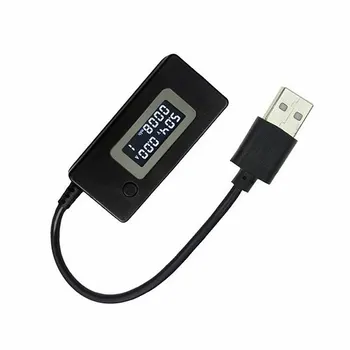LCD USB Skaitmeninis Įtampos Mobiliojo Galia Įkroviklio Talpa Testeris Amperų Elektros Testeris, Matuoklis Srovės Įtampa Srovės Įkrovimo Stebėti