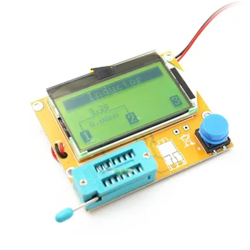 LCR-T4 LCD Skaitmeninis Tranzistorius Testeris, Matuoklis Diodų Apšvietimas Triode Talpą, ESR Matuokliu, MOSFET/JFET/PNP/NPN L/C/R, 1 karšto