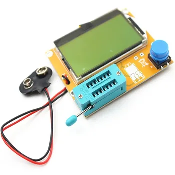 LCR-T4 LCD Skaitmeninis Tranzistorius Testeris, Matuoklis Diodų Apšvietimas Triode Talpą, ESR Matuokliu, MOSFET/JFET/PNP/NPN L/C/R, 1 karšto