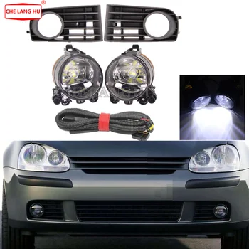 LED Automobilio Šviesos VW Golf 5 A5 MK5 2004 m. 2005 m. 2006 m. 2007 m. 2008 m. 2009 m. Automobilis-optikos Priekiniai Rūko žibintai Lempa su LED Lempučių+ Viela