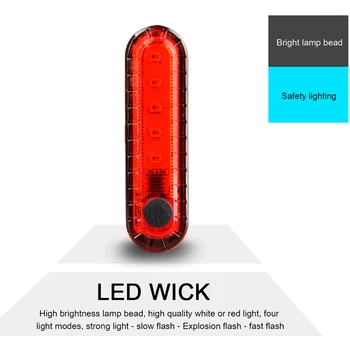 LED Dviračių Įspėjamieji Žibintai Vandeniui Įkrovimo Rinkinys Kalnų Dviračių Žibintuvėlis Nešiojamas Vandeniui Dviračių Elementai