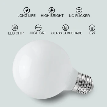 LED Lempos, Stalo Lempos Energijos Taupymo Jokio Mirgėjimo 3D Apdailos Lemputė 6W 9W AC220V 240V Šiltai Balta Tinkamos Gyvenimo Kambario, Miegamasis