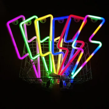 LED Namų Neon Žaibo Formos Ženklas Neon Fulmination Šviesos USB Dekoratyvinės Šviesos Kalėdų Dekoro Vaikams, Kūdikio Kambarys, Vestuvės
