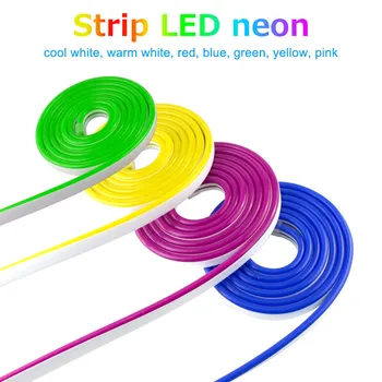 LED Neon light 12V LED juostos Lanksčios Virvės Vamzdelis Vandeniui, skirti 