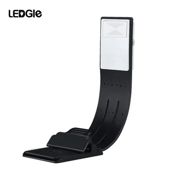 LEDGLE 2020 Įkrovimo Lempa Kompaktiškas Knygos Šviesos Lanksti LED Šviesos Clip-on LED Lempos Pakurti ir Knyga, 4 Režimai Juoda