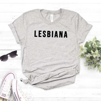 Lesbiana Moterų marškinėlius Medvilnės Atsitiktinis Juokingi marškinėliai Lady Mergina Viršuje Tee Hipster Lašas Laivas NA-133