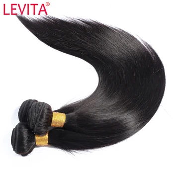 LEVITA tiesūs plaukai 3 ryšulius su uždarymo Brazilijos plaukų pynimas ryšulių ne remy Peru žmogaus plaukų ryšulius su uždarymo
