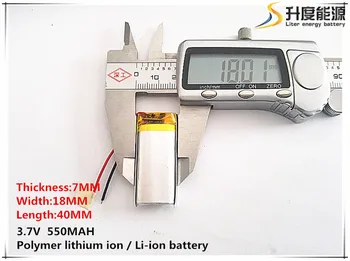 Li-po 1pcs [SD], 3,7 V,550mAH,[701840] Polimeras ličio jonų / Li-ion baterija ŽAISLŲ,CENTRINIS BANKAS,GPS,mp3,mp4,mobilųjį telefoną,garsiakalbis