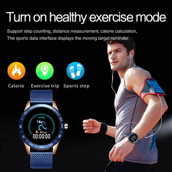 LIGE Fitneso Smart Watch Vyrai Veikia Reloj, Širdies ritmą, kraujo spaudimą Stebėti 
