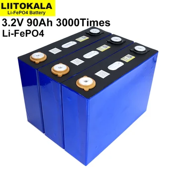 Liitokala 3.2 V 24Ah 25Ah 90Ah LiFePO4 baterija Ličio geležies phospha Didelės talpos Motociklo Elektrinių Automobilių variklių baterijos