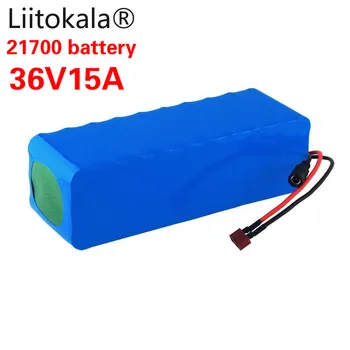 LiitoKala 36V 15Ah baterija 21700 5000mah 10S3P baterija 500W didelės galios baterija 42V 15000mAh Ebike elektrinių dviračių (BMS)
