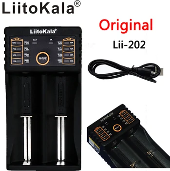Liitokala Lii-202 carregador para 1.2 V/3 V/3,7 V/4.25 V 18650/26650/18350/16340/18500/AA/AAA Ni-MH bateria