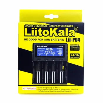 LiitoKala Lii-PD4 baterijos Įkroviklio 18650 26650 21700 18350 AA AAA), 3,7 V/3.2 V/1.2 V/ ličio baterijos NiMH