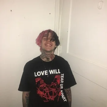 Lil Peep Reperis atsitiktinis vasarą naujas mados įdomus Harajuku spausdinti tees didelis dydis trumpomis rankovėmis hip-hop moterų prarasti viršūnes raidė T-shirt
