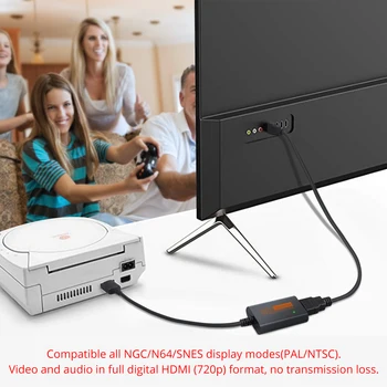 LiNKFOR Už NGC/SNES/N64 į HDMI Konverteris Adapteris N64/GameCube/SNES Konsolės Prijungti ir Leisti 