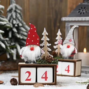 Linksmų Kalėdų Mediniai Kalendorius Santa Claus Medžio Onament Lėlės Kalėdos Advento Atgalinės Atskaitos Naujųjų Metų 2021 Dovanų Puošimas
