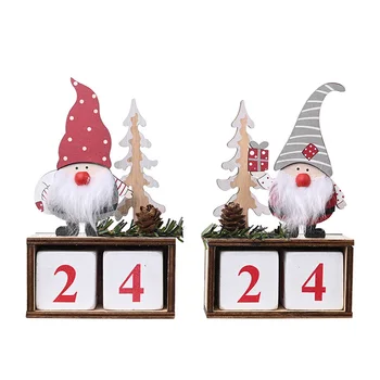 Linksmų Kalėdų Mediniai Kalendorius Santa Claus Medžio Onament Lėlės Kalėdos Advento Atgalinės Atskaitos Naujųjų Metų 2021 Dovanų Puošimas