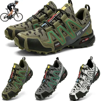 Lockless MTB dviračiu jojimo batai vyrams motociklo batai neperšlampami lenktynių batai, lauko veikiami kvėpuojantis stovykla vaikščiojimo batai 39-49#