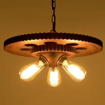 LOFT retro pakabukas lempa, pramonės geležies liustra asmenybės pakabukas lempa, šviestuvas, viešbučio restoranas, baras, kavinė rungtynių šviesos