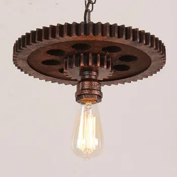 LOFT retro pakabukas lempa, pramonės geležies liustra asmenybės pakabukas lempa, šviestuvas, viešbučio restoranas, baras, kavinė rungtynių šviesos