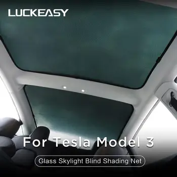 LUCKEASY už Tesla Model 3 Stiklinis Stogas skėtį nuo saulės, Automobilio Liukas Aklas, Ant Ju