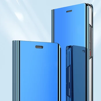 Luxury Smart Veidrodis, Flip Case for Huawei Mate 40 Pro Minkštas Atgal Apima apie Hawei P40 Pro P 40 Lite P40 Šviesos Mate40 Pro Plus Šarvai