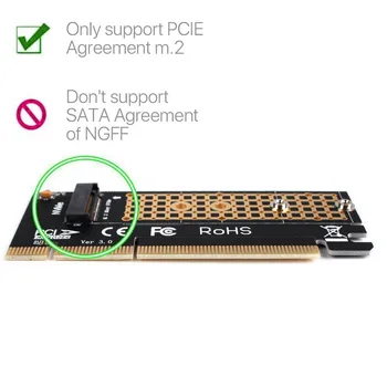 M. 2 NVMe SSD NGFF, KAD PCIE 3.0 X16 X4 Adapteris Klavišą M Sąsaja Plėtros Kortelę ar Visą Greičio Palaikymo 2230 iki 2280 SSD