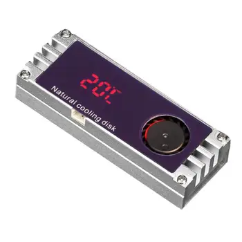 M2 SSD Heatsink Aušinimo Ventiliatorius Temperatūra OLED Skaitmeninis Ekranas M. 2280 2 NVME SSD Kietojo disko Disko Šilumos Padas Aušintuvo Radiatoriaus Plokštelių