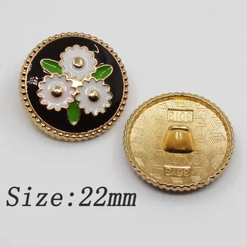 Mados Karka 10Pc 22mm Metalo megztinis apvalus mygtukas drabužių amatų Reikmenys vestuvių rankų darbo dekoratyvinis mygtukai