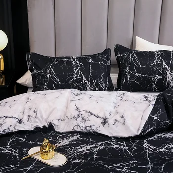 Mados marmuro užvalkalai viena dvigulė lova ir patalynė antklodė padengti dviguba antklode patalynės komplektas lova padengti Pagalvės užvalkalą Tekstilė Namų dekoro