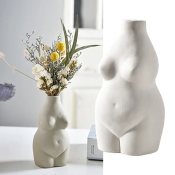 Mados Moters Kūno Meno Vaza Keramikos Stalo dekoratyviniai Augalai, Gėlių Puodą Vaza 27RF