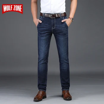 Mados Verslo Atsitiktinis Ruožas Džinsai Vyrams Ruduo Žiema Skinny Jeans Mens Kelnės Garsaus Prekės ženklo Džinsinio audinio Kelnės, vyriški Didelis Dydis 28-42