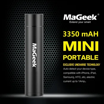 MaGeek 3350mAh Nešiojamų Kroviklį Power Bank Atsarginės Elektros Išorinę Bateriją, skirta iPhone Samsung 