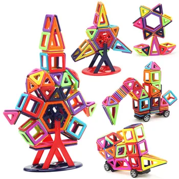 Magnetai Blokai Magnetinis Žaislas, Barai ir Metalo Kamuoliukus 