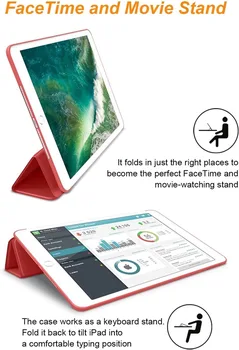 Magnetas Atveju, iPad Oro 1 Air2 Minkšto Silicio Stovi Dangtelis, Skirtas 