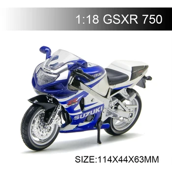 Maisto 1:18 Motociklo Modelis Suzuki GSXR750 Modelio dviratį Lydinio Motociklo Modelio transporto Nuoma Mini Lenktynių Žaislas Dovanų Kolekcija