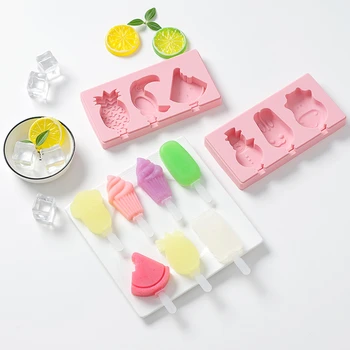 Maisto kokybės Silikono Ledų Formų Ledo lolly Formų Šaldiklio Ledų Baras Formų kūrėjas Su Popsicle Lazdos