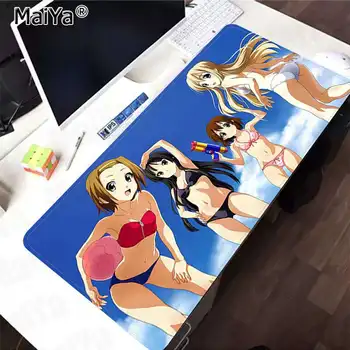 Maiya Nauja K-On! Sexy merginos Japonijos Anime Patvarus Guminis Pelės Kilimėlis, Padas Guma KOMPIUTERIO, Kompiuterinių Žaidimų kilimėlis