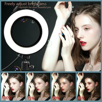 MAMNE LED Šviesos Žiedas Foto Studija Selfie Pritemdomi Fotografija Apšvietimo 