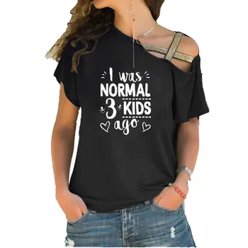 Man Buvo Įprasta Tris Vaikus, Prieš T-shirt Mielas Nereguliarus Nerijos Kryžiaus Tvarstis Marškinėlius Mama Marškinėliai Motinos Diena Dovana