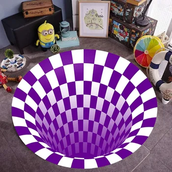 Mandala Alfombra 3D Geometrinė Iliuzija naudingasis Plotas Grindų Kilimėlių Prabanga Pūkuotas Kilimas Gyvenimo Kambario, Miegamasis Minkšta Vaikų Motina Namų Dekoro