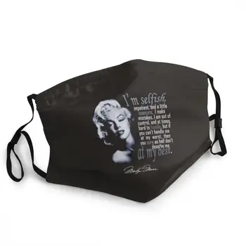 Marilyn Monroe Seksuali Blondinės Kaukė Anti Migla Dulkėms Reguliuojamas Veido Kaukė Apsaugos Dangtelį Unisex Suaugusiųjų Respiratorius Nagų Mufelinė