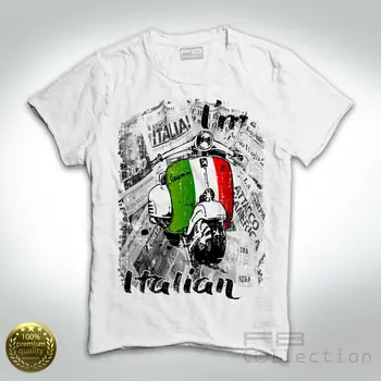 Marškinėliai Uomo Vespa Mp Italijos Italija Piaggio Dolce Vita Idėja Regalo Moda Slub