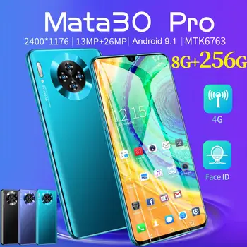 Mata30Pro telefono 7.3 colių Full HD ekranas mobiliojo telefono, 