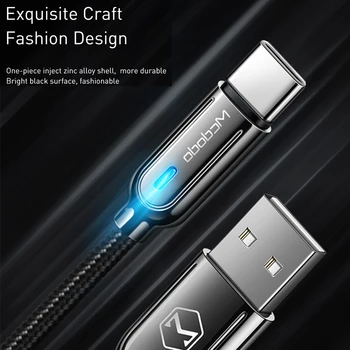Mcdodo USB Tipo C 3A Greito Įkrovimo Auto Atjunkite Kabelį Samsung Galaxy S10 S9 xiaomi redmi 7 pastaba Įkroviklis, Duomenų Kabelis, USB C