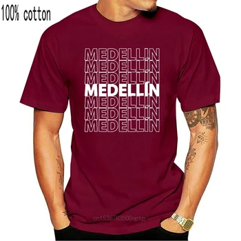 Medellin T-Shirt Žmonių, Kurie Mėgsta Kolumbija T Shirt Juoda Viršų Mados 3D Raidėmis Spausdinti Vyrų Medvilnės Atspausdinti T Shirts