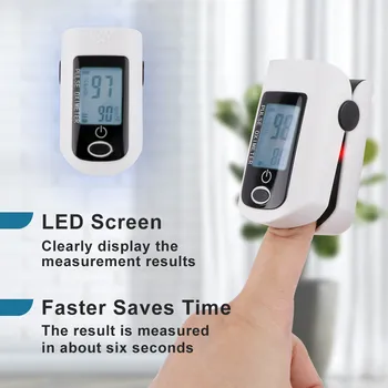 Medicinos Piršto Pulse Oximeter LED Ekranas, Kraujo ir Deguonies Jutiklio Matavimo Deguonies Įsotinimo Matuoklis, Kraujo Spaudimo Monitorius